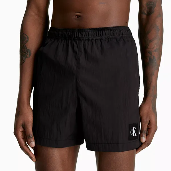 Quần Short Nam Calvin Klein CK Nylon Drawstring Waist Swim Shorts KM0KM00819 Màu Đen Size S