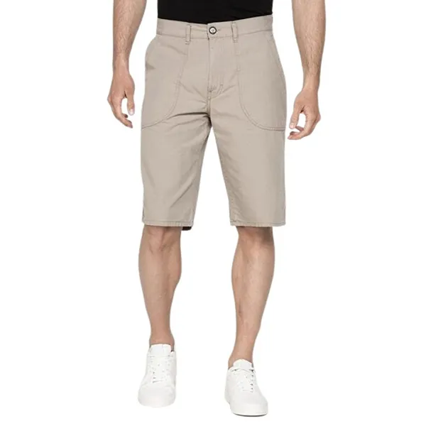 Quần Short Nam Carrera Jeans Solid Color Bermuda In Cotton 721C1167X_262 Màu Be Size US 34 - Thời trang - Vua Hàng Hiệu