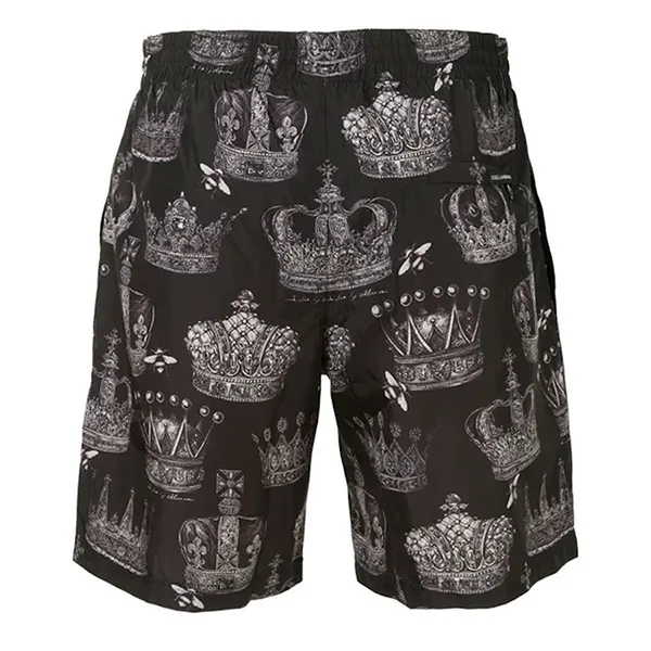 Quần Short Nam Dolce & Gabbana D&G Crown Swim M4A13T Màu Đen Size S - Thời trang - Vua Hàng Hiệu