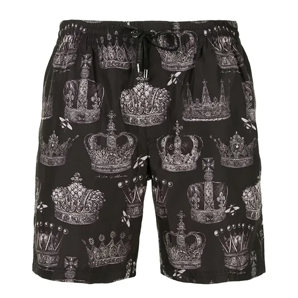 Quần Short Nam Dolce & Gabbana D&G Crown Swim M4A13T Màu Đen Size S - Thời trang - Vua Hàng Hiệu
