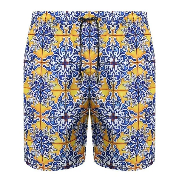 Quần Short Nam Dolce & Gabbana D&G M4A13T Màu Xanh Vàng Size S - Thời trang - Vua Hàng Hiệu