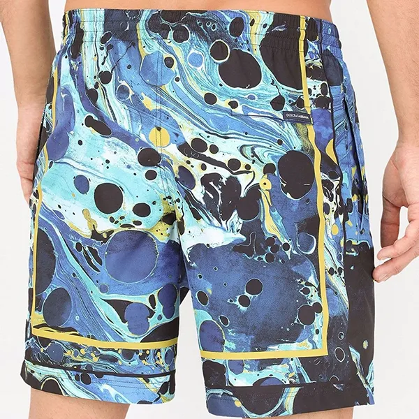 Quần Short Nam Dolce & Gabbana D&G Marble-Print Mid-Length Swim M4A13T Màu Xanh Size S - Thời trang - Vua Hàng Hiệu