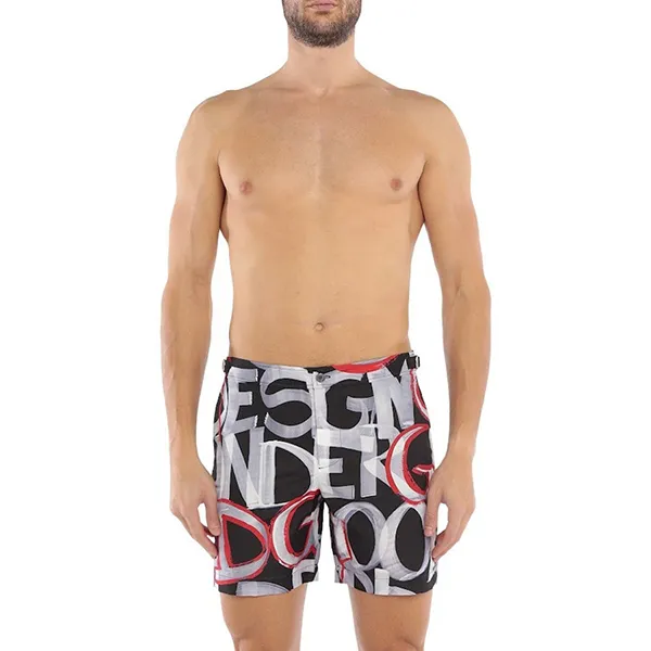 Quần Short Nam Dolce & Gabbana D&G Multi-Coloured Printed Swimming Trunks M4A18T Màu Đen Xám Size S