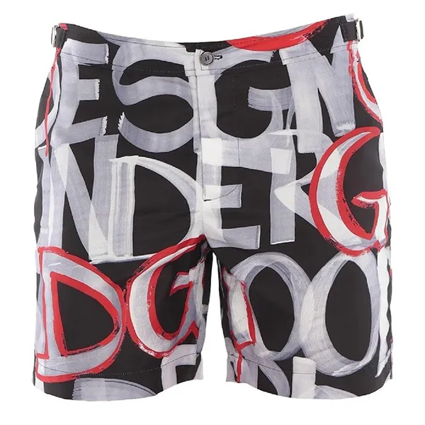 Quần Short Nam Dolce & Gabbana D&G Multi-Coloured Printed Swimming Trunks M4A18T Màu Đen Xám Size S