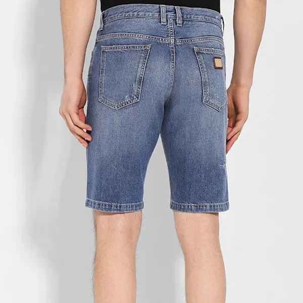 Quần Short Nam Dolce & Gabbana D&G Tag Gold GY4JED Màu Xanh Nhạt Size 46 - Thời trang - Vua Hàng Hiệu