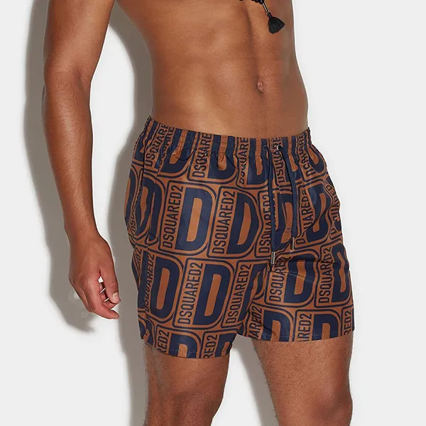 Quần Short Nam Dsquared2 Allover Monogram Boxer Midi D7B544580 Màu Nâu Size 44 - Thời trang - Vua Hàng Hiệu