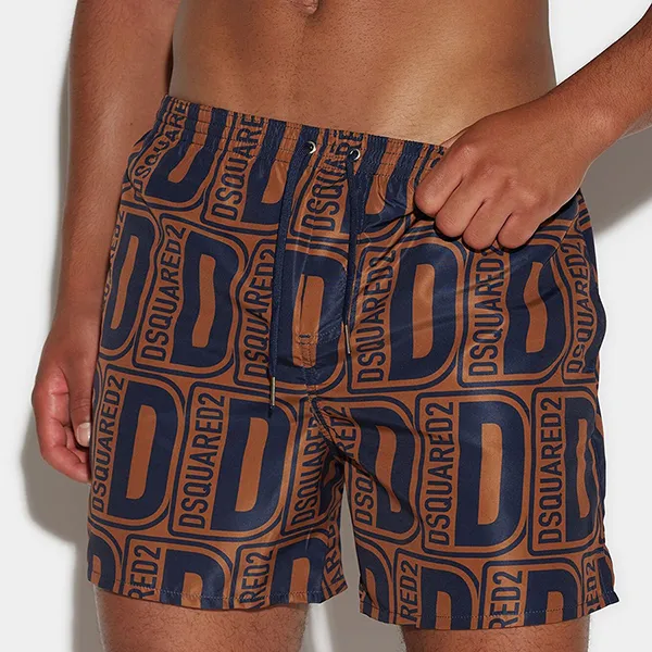 Quần Short Nam Dsquared2 Allover Monogram Boxer Midi D7B544580 Màu Nâu Size 44 - Thời trang - Vua Hàng Hiệu