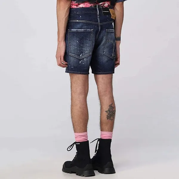 Quần Short Nam Dsquared2 Denim S74MU0772 Màu Xanh Đậm Size 50 - Thời trang - Vua Hàng Hiệu