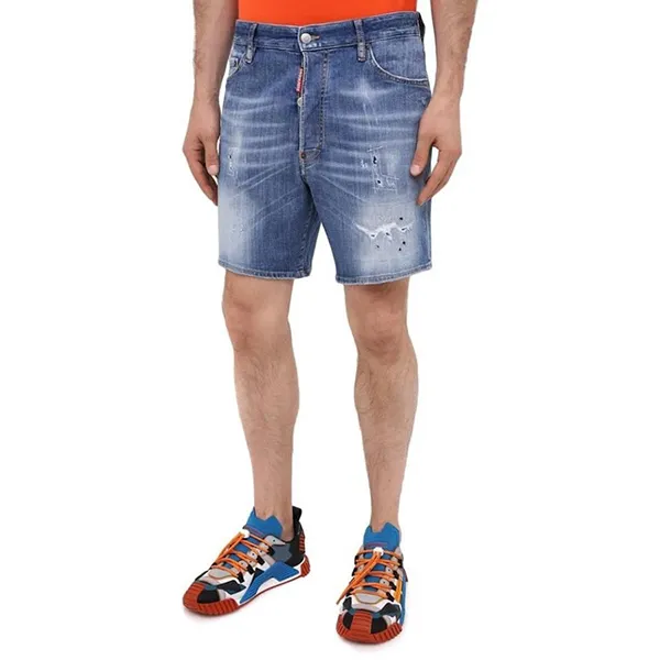 Quần Short Nam Dsquared2 S74MU0607 Màu Xanh Denim Size 50 - Thời trang - Vua Hàng Hiệu