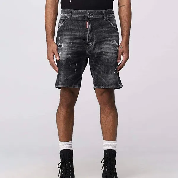 Quần Short Nam Dsquared2 S74MU0773 Màu Đen Xám Size 50 - Thời trang - Vua Hàng Hiệu