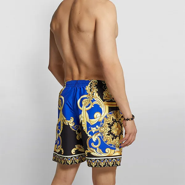 Quần Short Nam Versace A7343 GB02 Màu Xanh Hoa Vàng Size 3 - Thời trang - Vua Hàng Hiệu
