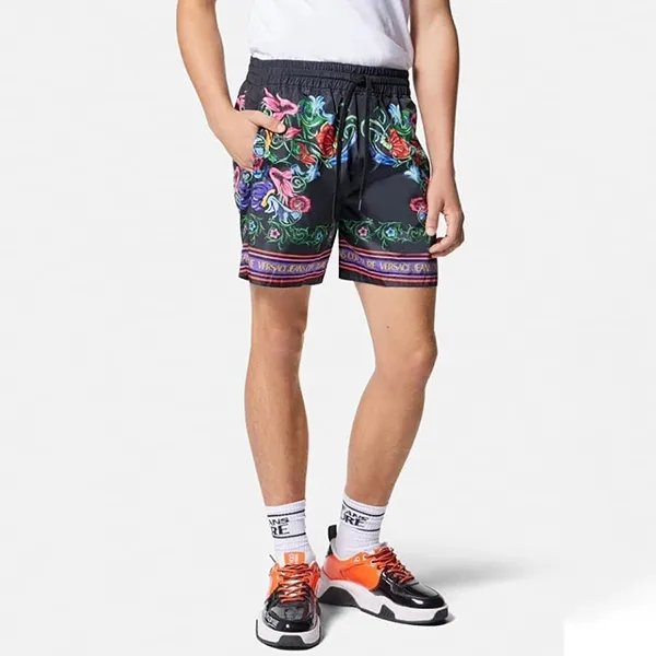 Quần Short Nam Versace Jeans Couture 74GADP17 Màu Đen Họa Tiết Size 44 - Thời trang - Vua Hàng Hiệu