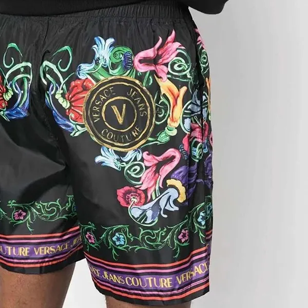 Quần Short Nam Versace Jeans Couture 74GADP17 Màu Đen Họa Tiết Size 44 - Thời trang - Vua Hàng Hiệu