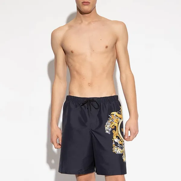 Quần Short Nam Versace Logo-Print Swim Shorts 1001598 Màu Đen Size S - Thời trang - Vua Hàng Hiệu