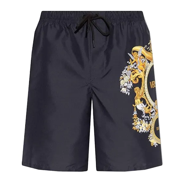 Quần Short Nam Versace Logo-Print Swim Shorts 1001598 Màu Đen Size S - Thời trang - Vua Hàng Hiệu