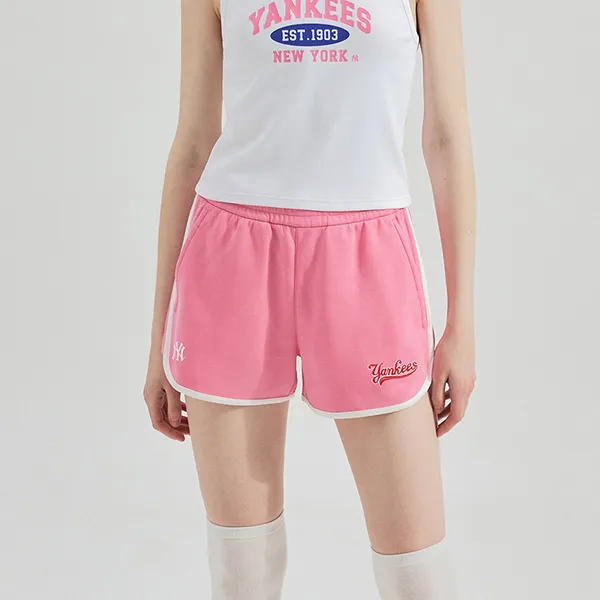 Quần Short Nữ MLB Women's Varsity Dolphin Pants New York Yankees 3FSPV0443-50PKS Màu Hồng