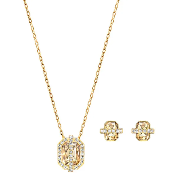 Set Dây Chuyền + Khuyên Tai Nữ Swarovski Favor Set, Gold Tone, Gold-Tone Plated 5528953 Màu Vàng Gold