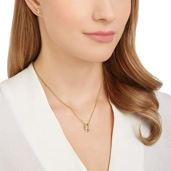 Set Dây Chuyền + Khuyên Tai Nữ Swarovski Favor Set, Gold Tone, Gold-Tone Plated 5528953 Màu Vàng Gold