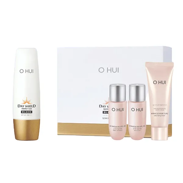 Set Kem Chống Nắng Ohui Perfect Sun Pro Black SPF50+/PA+++ Special Set 4 Món