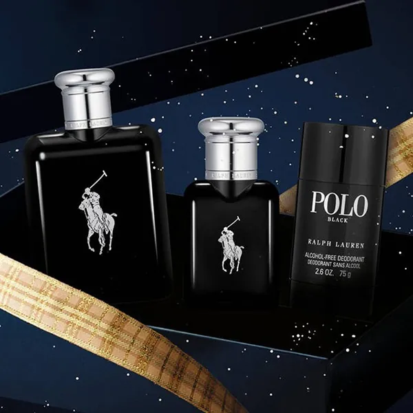 Set Nước Hoa Nam Ralph Lauren Polo Black EDT Gift 3 Món - 1