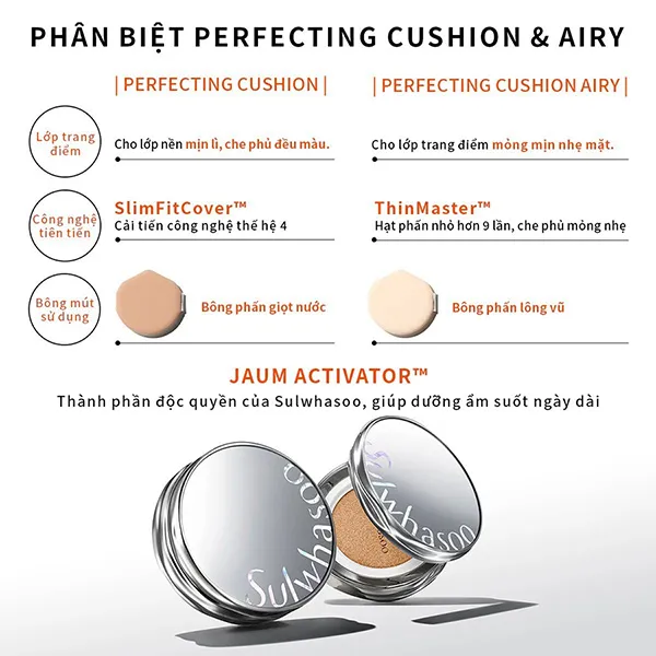 Set Phấn Nước Sulwhasoo Perfecting Cushion + 1 Lõi Refill