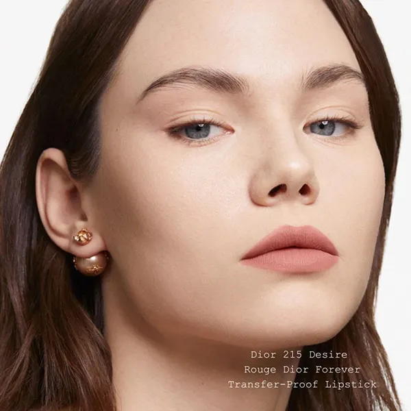 Son Dior Rouge Dior Forever Transfer-Proof Lipstick 215 Desire Màu Hồng Nâu