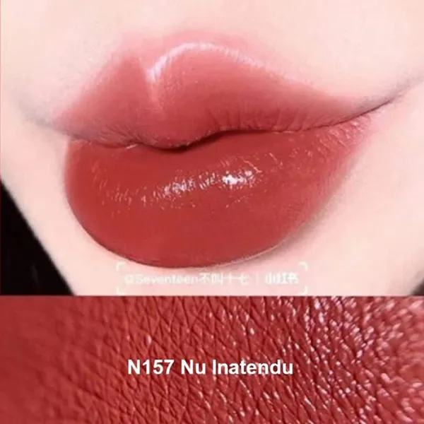 Son Yves Saint Laurent YSL Rouge Pur Couture Caring Satin Lipstick N157 Nu Inatendu Màu Đỏ Đất - Son Môi - Vua Hàng Hiệu