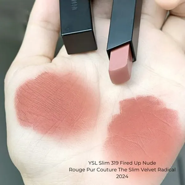 Son Yves Saint Laurent YSL Slim Velvet Radical Lipstick 319 Fired Up Nude Màu Hồng Nude Đất - Son Môi - Vua Hàng Hiệu