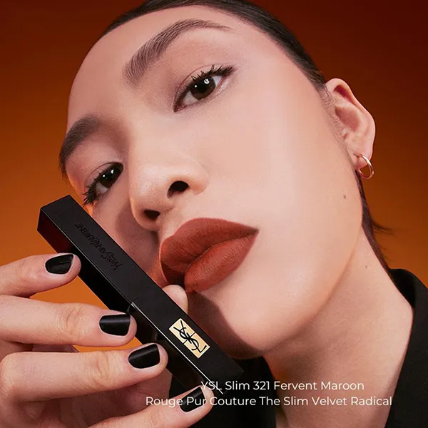 Son Yves Saint Laurent YSL The Slim Velvet Radical Slim 321 Fervent Maroon Màu Đỏ Đất - Son Môi - Vua Hàng Hiệu