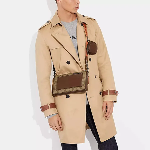 Túi Đeo Chéo Nam Coach Holden Crossbody In Colorblock Signature Canvas CG997 Màu Nâu - Túi xách - Vua Hàng Hiệu