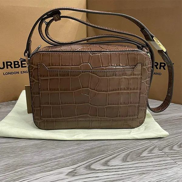 Túi Đeo Chéo Nam Burberry Faux Watch Crossbody Bag Màu Nâu - Túi xách - Vua Hàng Hiệu