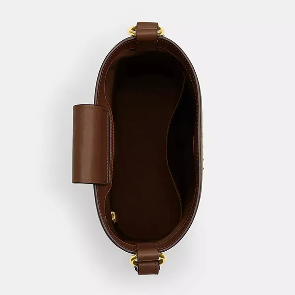 Túi Đeo Chéo Nữ Coach Sophie Bucket Bag In Signature Canvas CR154 Màu Nâu Vàng