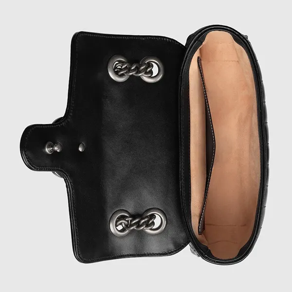 Túi Đeo Chéo Nữ Gucci GG Marmont Mini Shoulder Bag ‎446744 UM8AN 1000 Màu Đen - Túi xách - Vua Hàng Hiệu