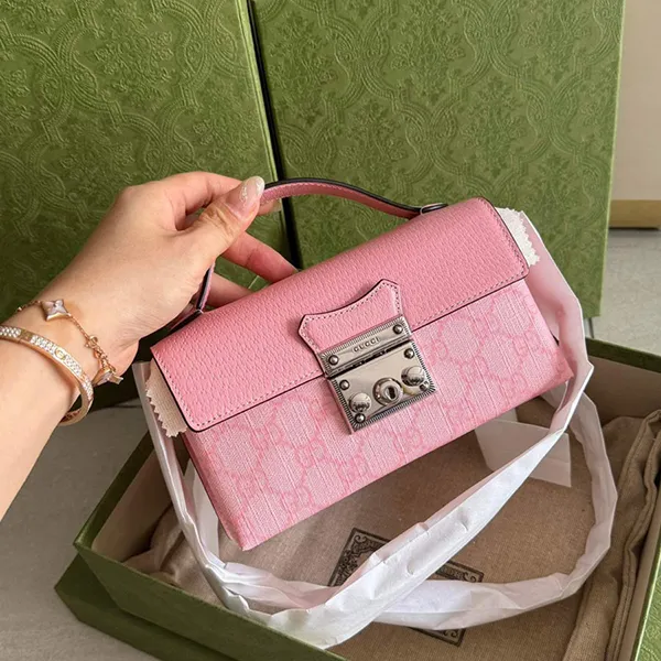 Túi Đeo Chéo Nữ Gucci Padlock Mini Bag 652683 Màu Hồng