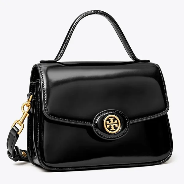 Túi Đeo Chéo Nữ Tory Burch Robinson Spazzolato Top Handle Shoulder Bag Màu Đen - Túi xách - Vua Hàng Hiệu