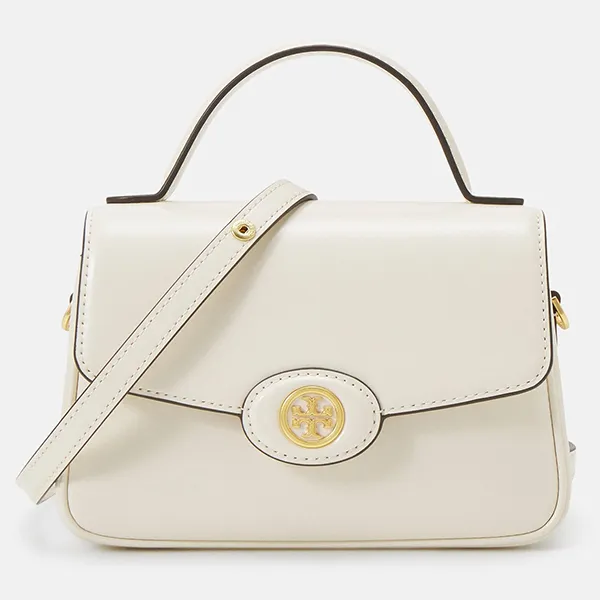 Túi Đeo Chéo Nữ Tory Burch Robinson Spazzolato Top Handle Shoulder Bag Màu Trắng - Túi xách - Vua Hàng Hiệu