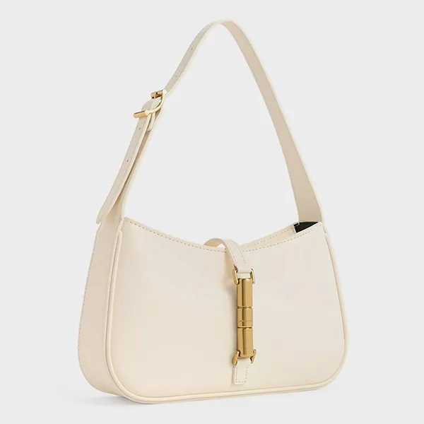 Túi Đeo Vai Nữ Charles & Keith CNK Cesia Metallic Accent Shoulder Bag CK2-20151402 Màu Kem - 3