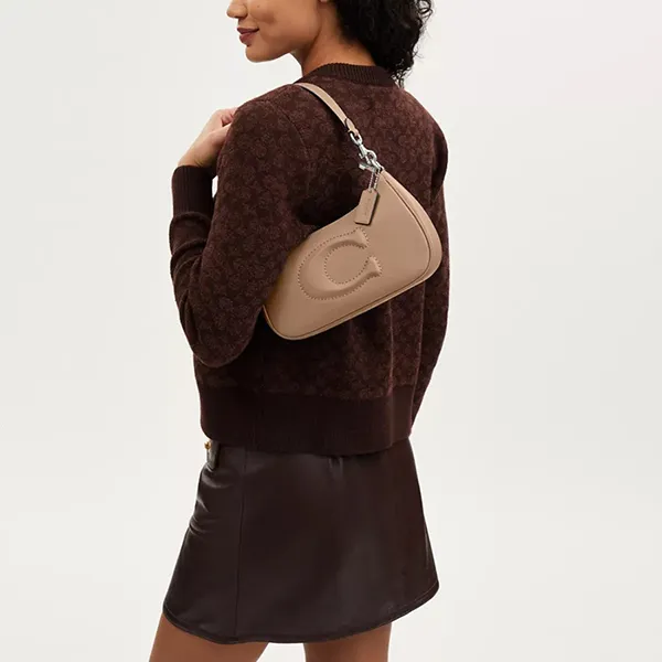 Túi Đeo Vai Nữ Coach Teri Shoulder Bag CR099 Màu Nude