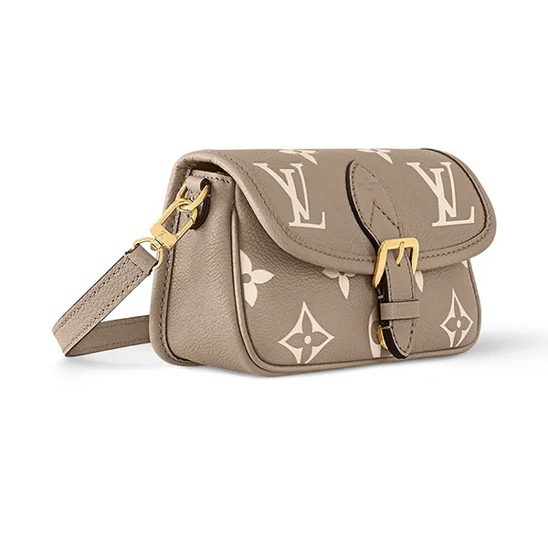 Túi Đeo Vai Nữ Louis Vuitton LV Nano Diane M83300 Màu Nâu Xám