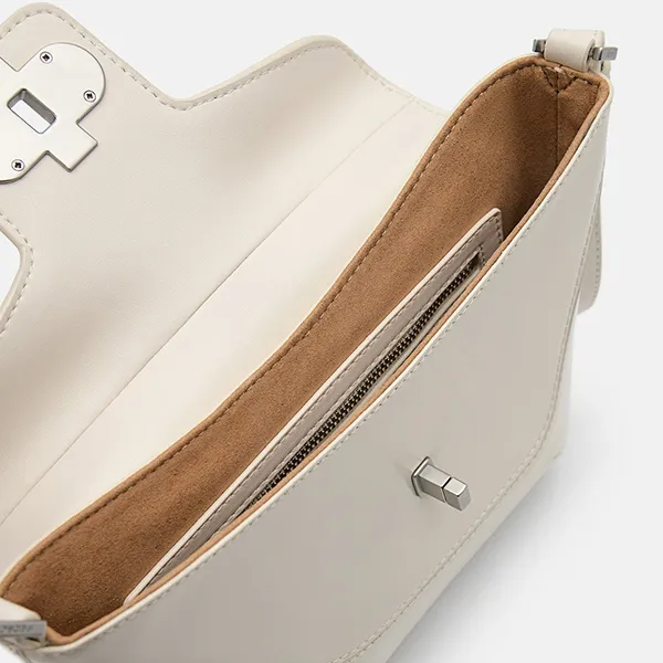 Túi Đeo Chéo Nữ Pedro Icon Leather Satchel Bag 76610074 Chalk Màu Trắng Kem - Túi xách - Vua Hàng Hiệu