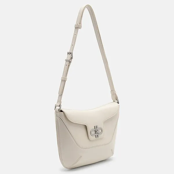 Túi Đeo Chéo Nữ Pedro Icon Leather Satchel Bag 76610074 Chalk Màu Trắng Kem - Túi xách - Vua Hàng Hiệu