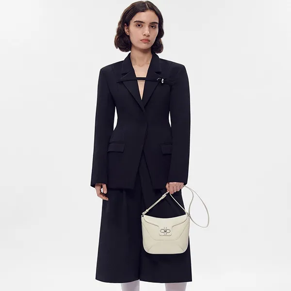 Túi Đeo Chéo Nữ Pedro Icon Leather Satchel Bag 76610074 Chalk Màu Trắng Kem - Túi xách - Vua Hàng Hiệu