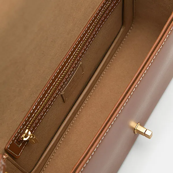 Túi Đeo Vai Nữ Pedro Icon Leather Shoulder Bag Cognac 76610073 Màu Cognac