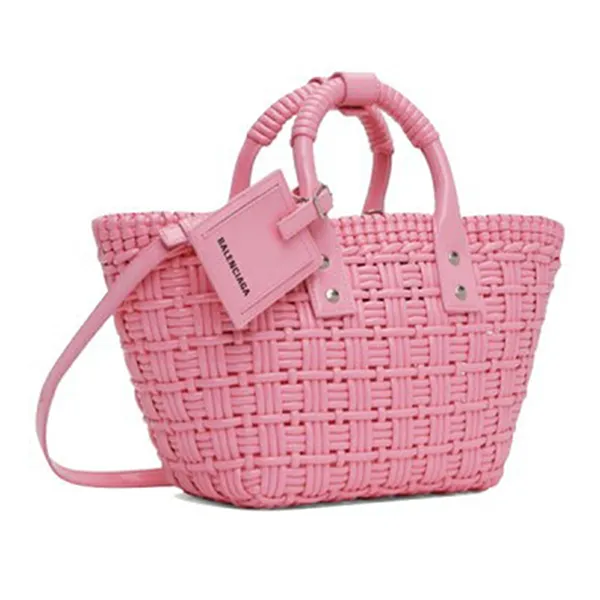 Túi Tote Nữ Balenciaga XS Bistro Basket Sweet Pink Bag Spring Summer Màu Hồng