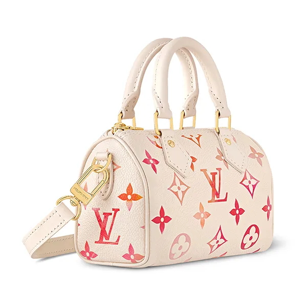 Túi Trống Nữ Louis Vuitton LV Nano Speedy M83452 Màu Trắng Kem