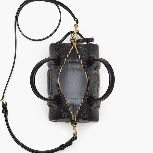 Túi Trống Nữ Marc Jacobs The Leather Mini Duffle Black Bag 2S4HCR032H02 Màu Đen