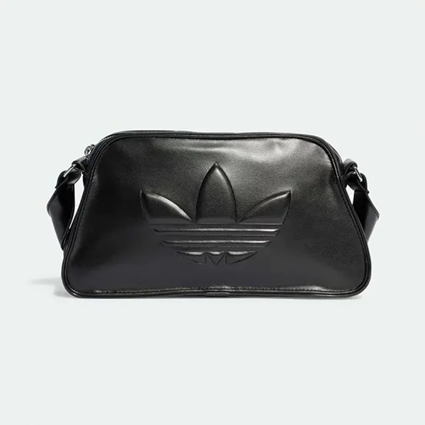 Túi Xách Adidas Polyurethane Embossed Trefoil Bag IT7380 Màu Đen - Túi xách - Vua Hàng Hiệu
