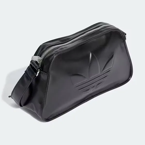 Túi Xách Adidas Polyurethane Embossed Trefoil Bag IT7380 Màu Đen - Túi xách - Vua Hàng Hiệu