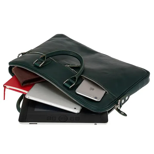 Túi Xách Đựng Laptop Medici Of Florence Calfskin 110 Cyprus MED110C1787AC Màu Xanh Đậm - Túi xách - Vua Hàng Hiệu