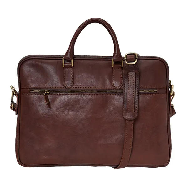 Túi Xách Đựng Laptop Medici Of Florence Calfskin 110 Heritage Brown MED110HC5B244 Màu Nâu Đậm - Túi xách - Vua Hàng Hiệu